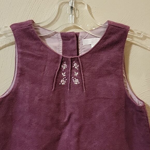 JANIE AND JACK PURPLISH-MAROON JUMPER DRESS, SIZE 12-18 MONTHS - Picture 2 of 8